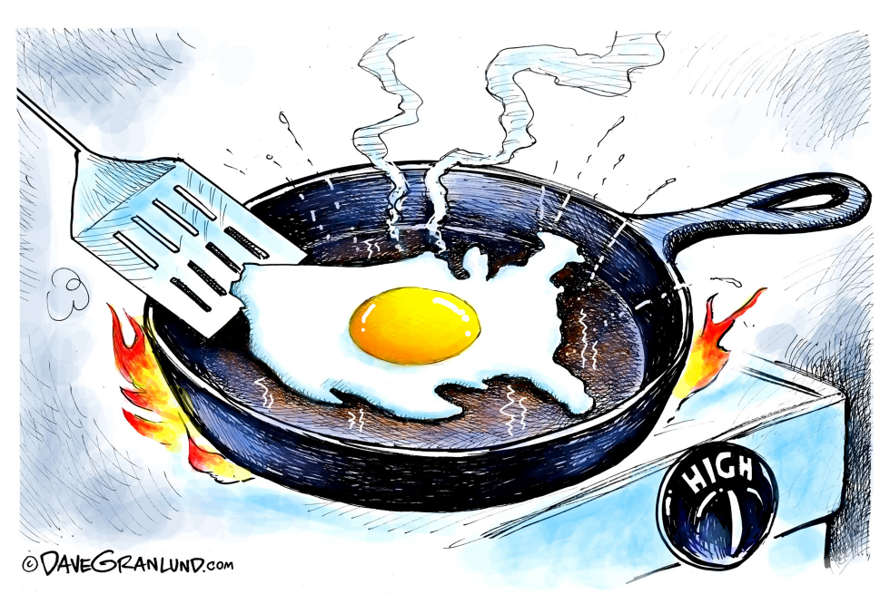 Fried Egg Cooking on High Heat