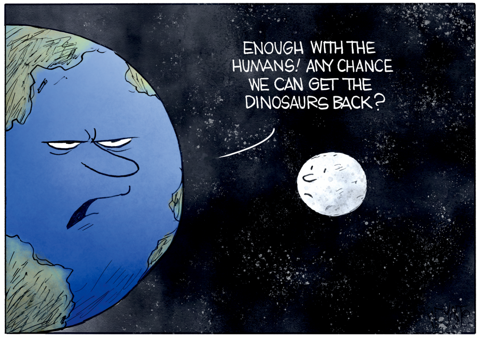 Earth Voices Discontent with Humans Seeks Dinosaur Return