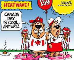 CANADA DAY BEAVERS MELT IN HEATWAVE by Steve Nease