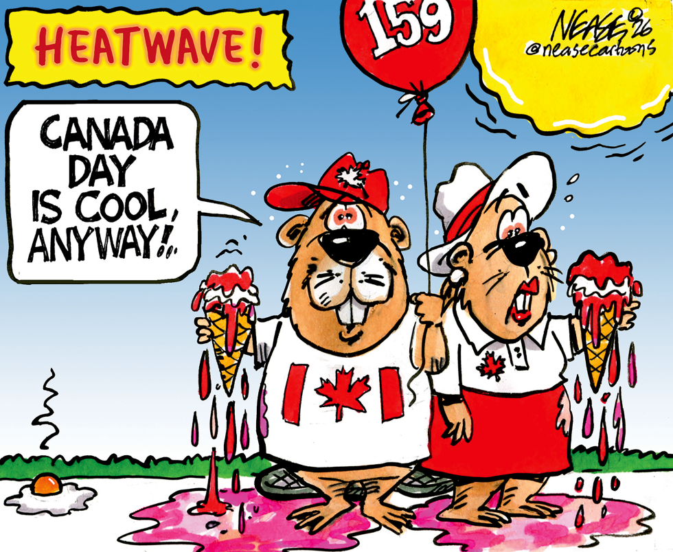 Beavers cling to Canada Day spirit as record heatwave melts their ice cream