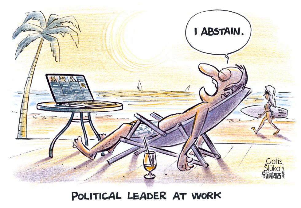 Political Leader Abstains from Beach Chair