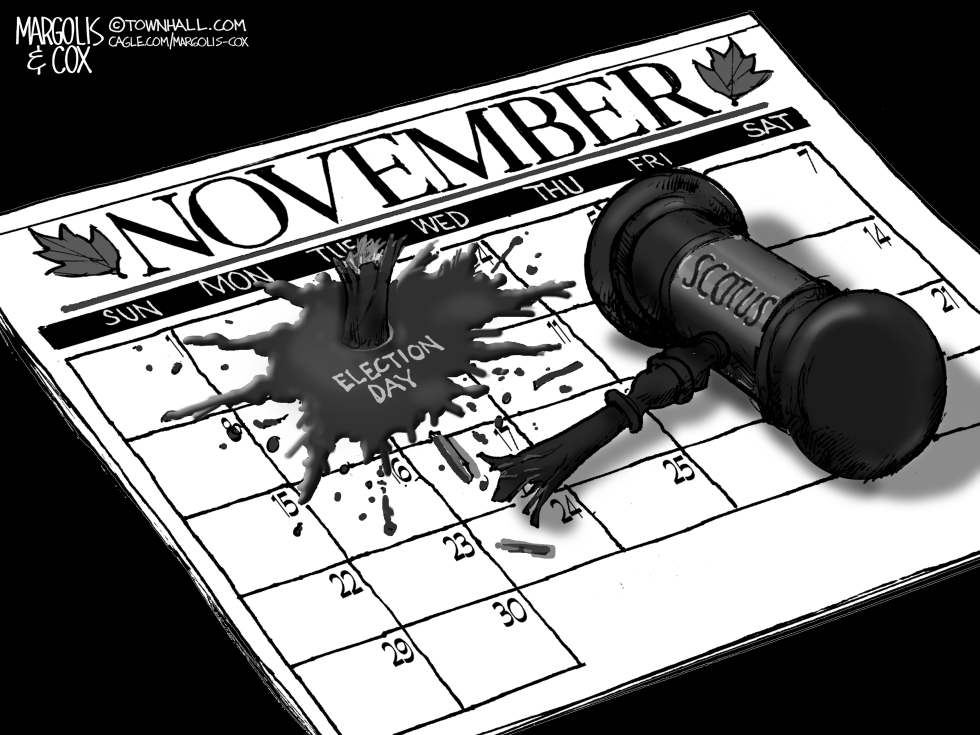 SCOTUS gavel strikes Election Day on November calendar grid