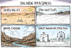 BIG WIDE OPEN SPACES COMPARISON by Joe Heller