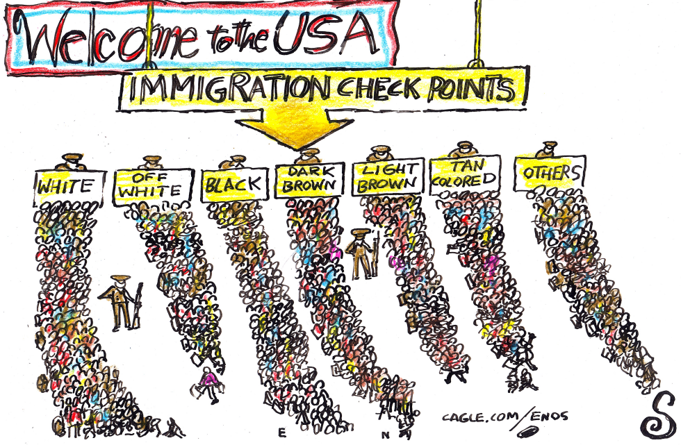 Racial Categories Divide Crowds at US Immigration Checkpoints