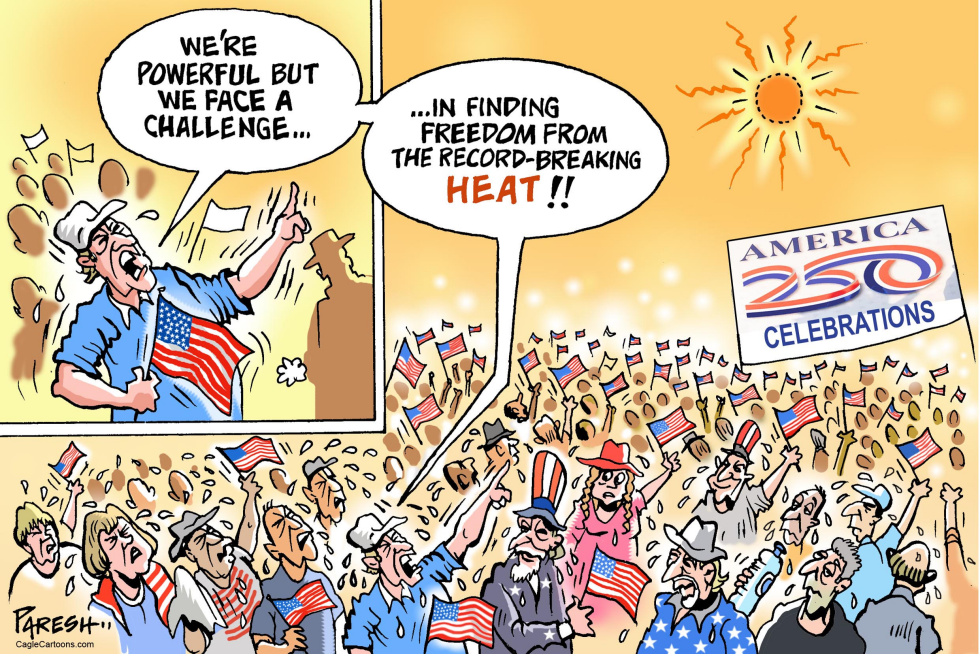 US festivity amid heatwave