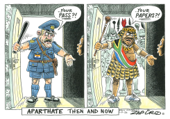 APARTHEID PASS AND PAPERS COMPARISON by Zapiro