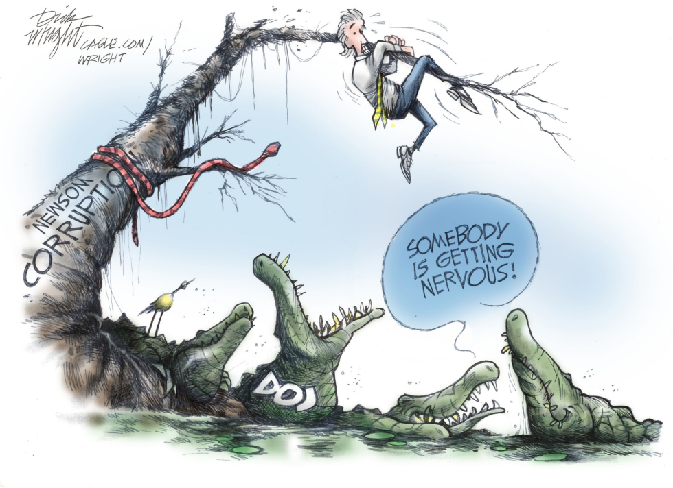 Newsom Swings Above DOJ Alligators Amid Corruption Probe