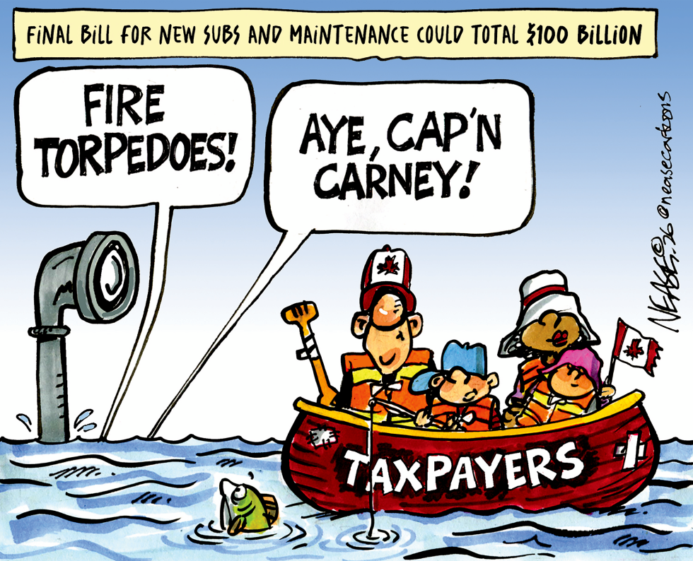 Canadian taxpayers face $100 billion submarine bill under Carney