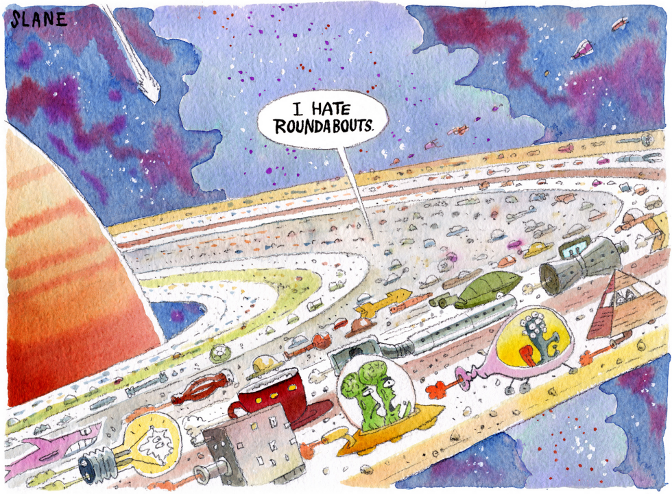 I hate roundabouts -- color