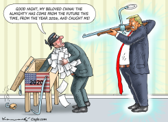 XI JINPING CAUGHT BY THE ALMIGHTY by Marian Kamensky