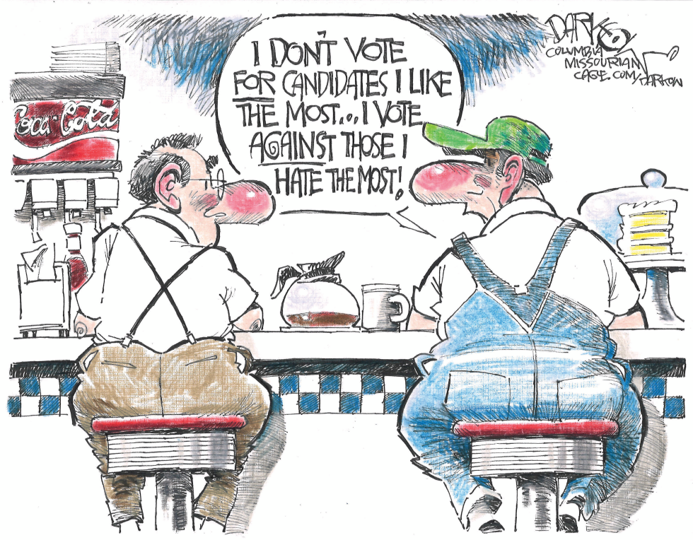 Voting against, not for, someone