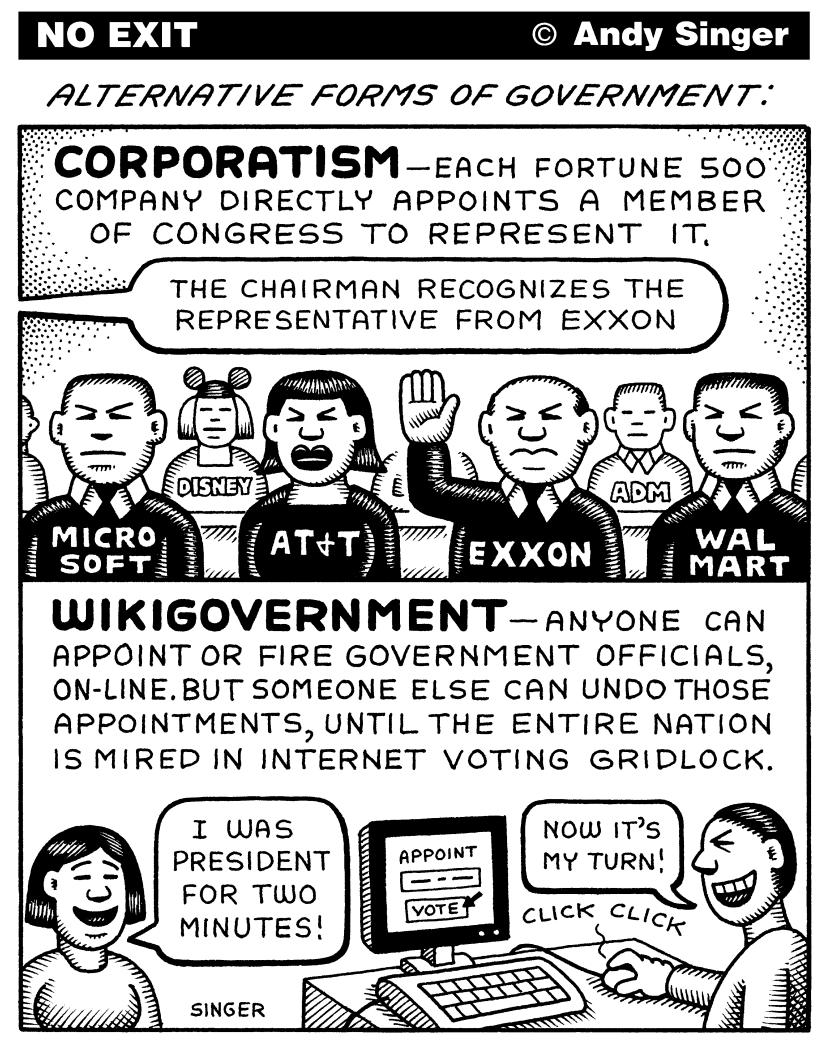 Corporate and Wiki Alternative Governments