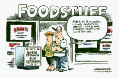 SHOPPERS SHUN PRODUCE AMID STOMACH BUG by Jimmy Margulies