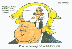 OBAMA LIVES RENT-FREE IN TRUMP by Jimmy Margulies