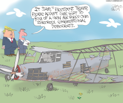 DEMOCRATS GIFT TRUMP WRECKED AIR FORCE ONE by Gary McCoy