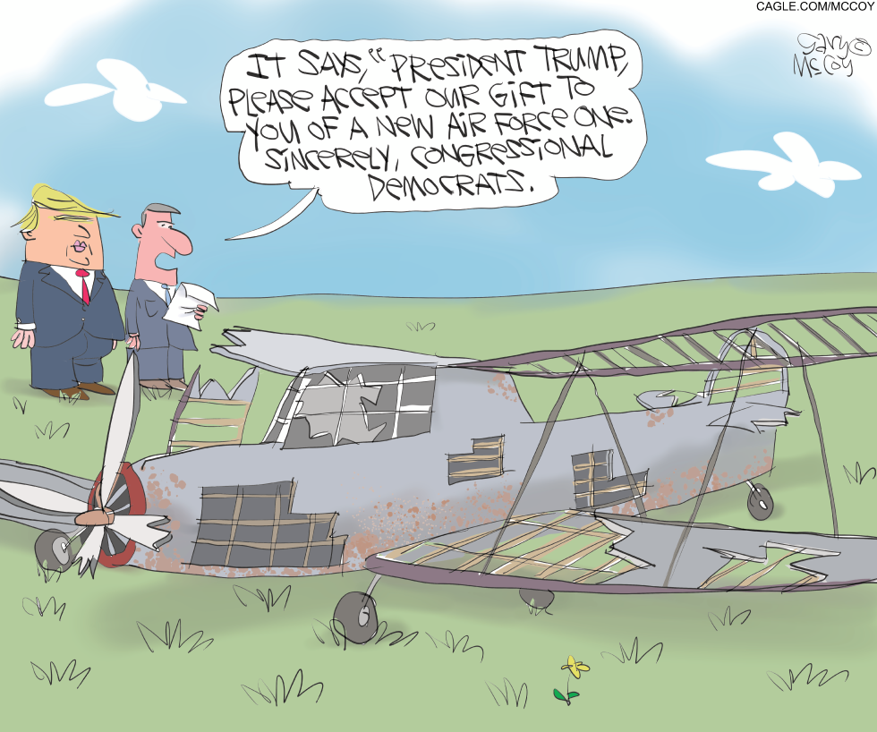 Democrats Offer Trump a Wrecked Plane as New Air Force One
