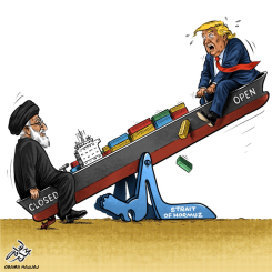 TRUMP AND IRAN SEESAW OVER HORMUZ by Osama Hajjaj