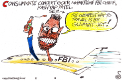 KASH PATEL ON FBI JET by Randall Enos