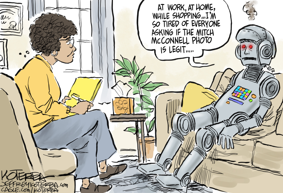 Robot Patient Complains About Mitch McConnell Photo Queries