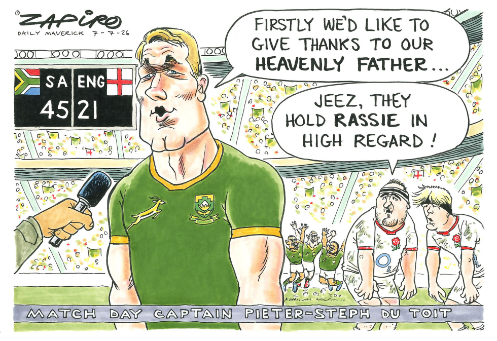Springboks captain credits heavenly father after 45-21 win