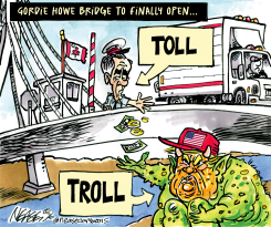GORDIE HOWE BRIDGE TOLL TROLL by Steve Nease