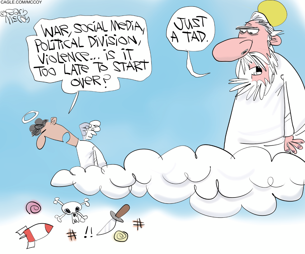 God downplays angel concerns over global conflicts and division