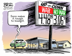 GAS PRICES VARY BY WAR STATUS by Jonathan Brown
