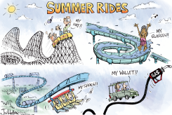 COSTLY SUMMER AMUSEMENT PARK RIDES by Joe Heller