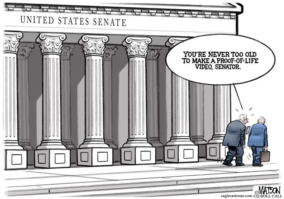 Senate colleagues exchange proof-of-life video advice outside Capitol