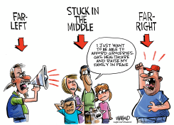 FAR LEFT RIGHT SQUEEZE MIDDLE by Dave Whamond