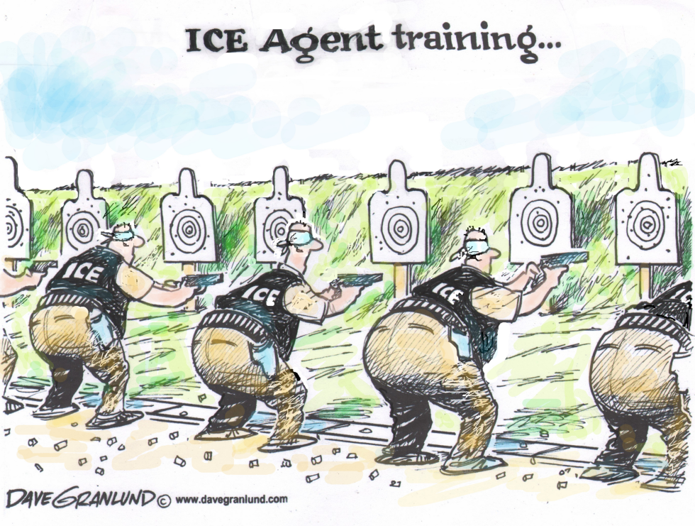 ICE Agents Training at Shooting Range