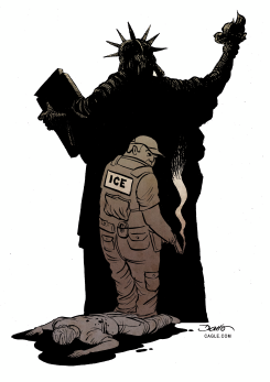 ICE AGENT IN LIBERTY'S SHADOW by Dario Castillejos