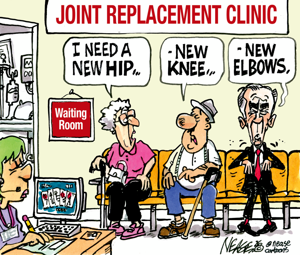 Elderly Patients Line Up for Joint Replacements at Clinic