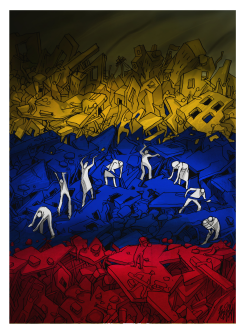 UP WITH VENEZUELA by Angel Boligan