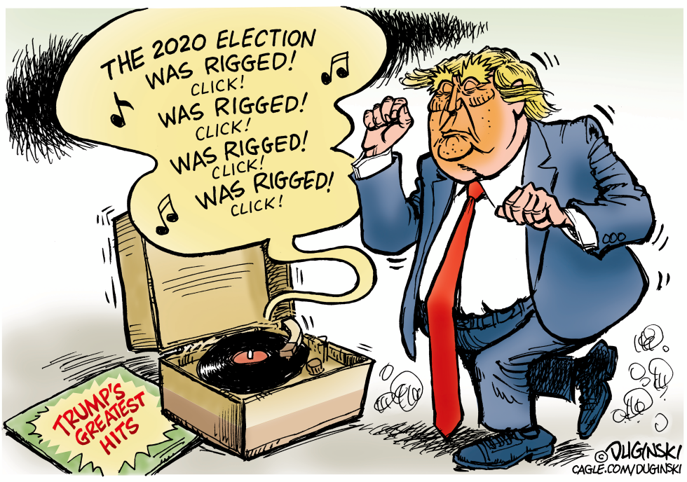 Trump Dances Along to Skipping Record of 2020 Rigging Claims