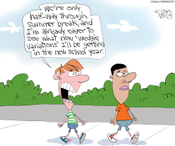 BOYS DISCUSS SUMMER WEDGIE FEARS by Gary McCoy