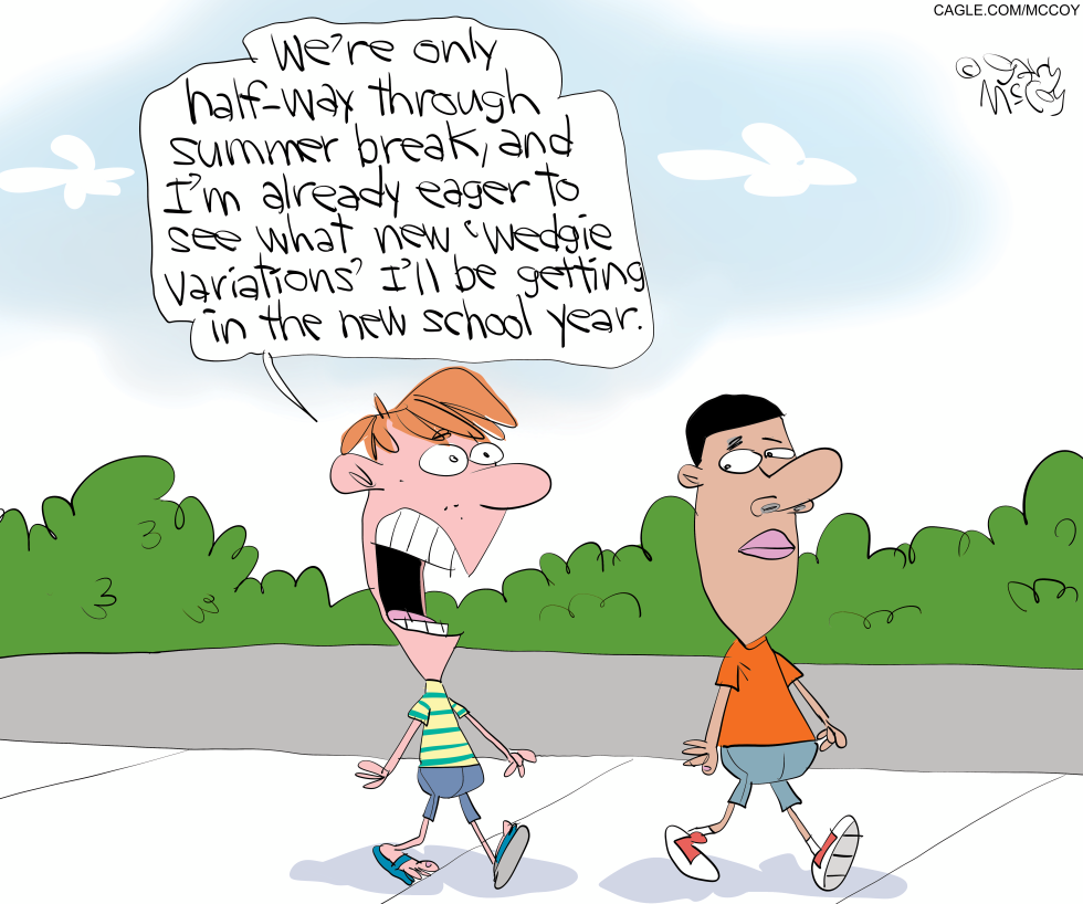 Boys Discuss Summer Wedgie Fears for School Year