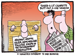 STOCKS FOR TOSSING CIGARETTE BUTT by Ingrid Rice
