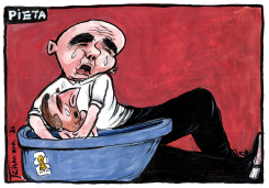FIFA PIETA CRYING MEN IN TUB by Tchavdar Nikolov