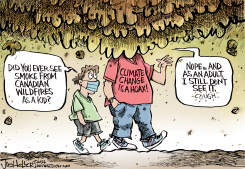 DENYING CLIMATE CHANGE AMID WILDFIRE SMOKE by Joe Heller