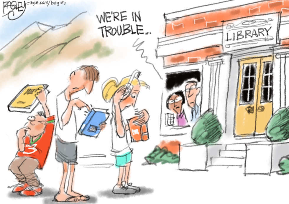Library Visitors Encounter Unexpected Book Problems