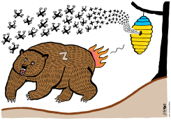 RUSSIAN BEAR SWARMED BY UKRAINIAN DRONES by Schot
