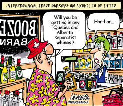 CANADA LIFTS INTERPROVINCIAL ALCOHOL TRADE BARRIERS by Steve Nease