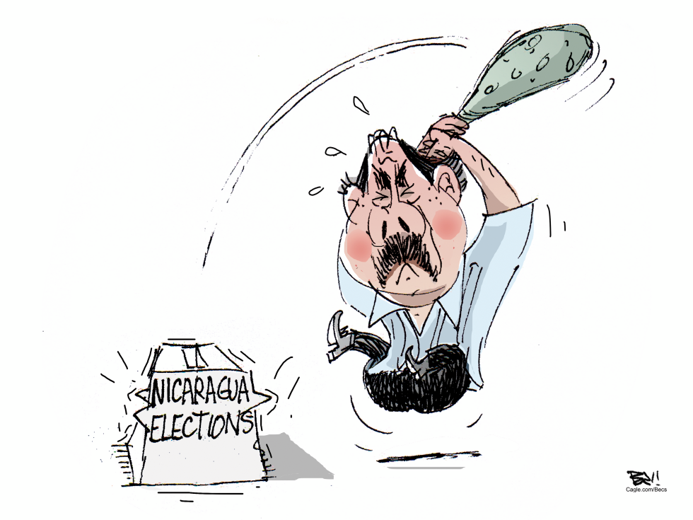 Ortega Destroys Nicaragua Elections Sign in Symbolic Act