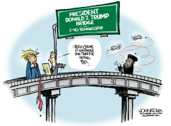 IRAN CLAIMS CONTROL OF TRUMP BRIDGE by John Cole