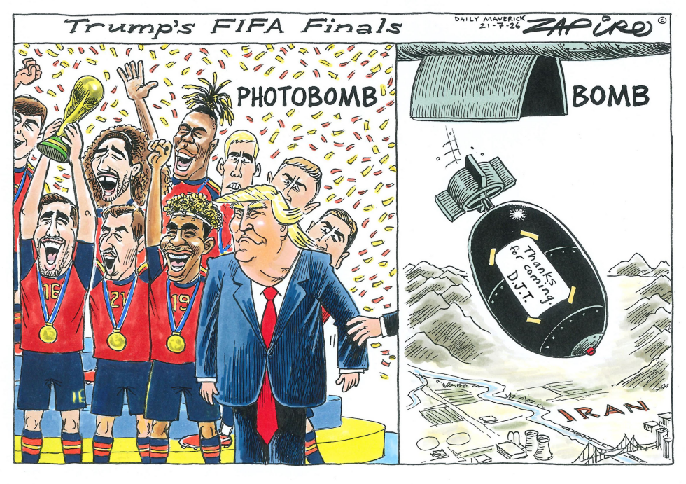 Trump Photobombs FIFA Celebration While Striking Iran