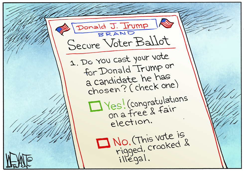 Trump-Branded Ballot Frames Election as Rigged or Controlled