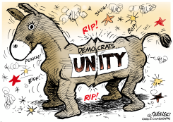 DEMOCRATS' UNITY RIPPED BY INFIGHTING by Paul Duginski