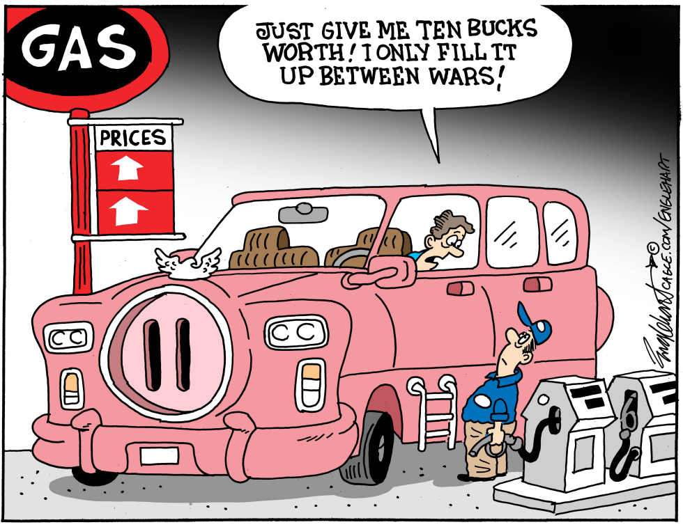 Driver Limits Purchase to Ten Dollars Amid Rising Pump Prices
