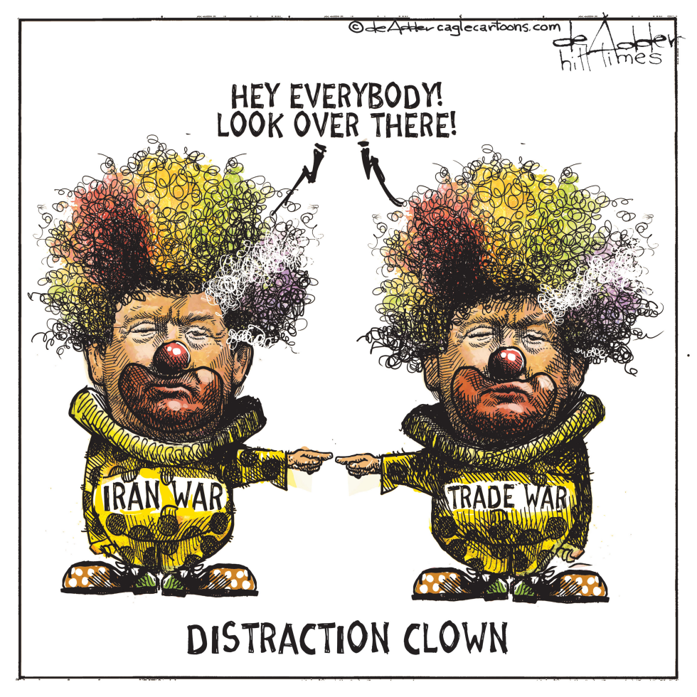 Clowns Use Iran and Trade Wars as Mutual Distractions